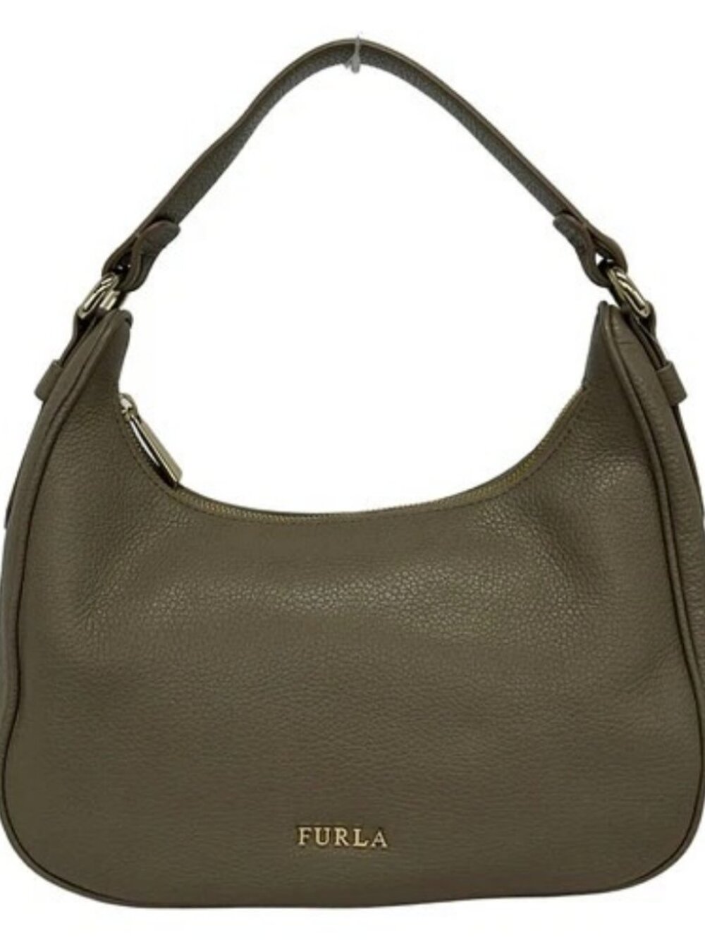 FURLA Gray Leather Shoulder Bag